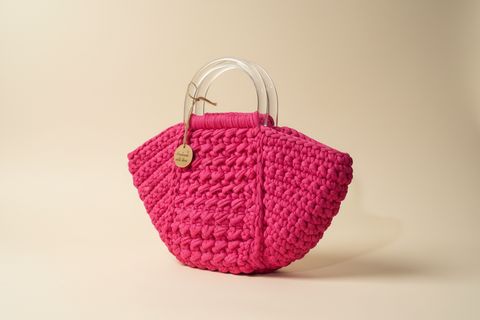 Burgundy Pleated Shell Chain Bag